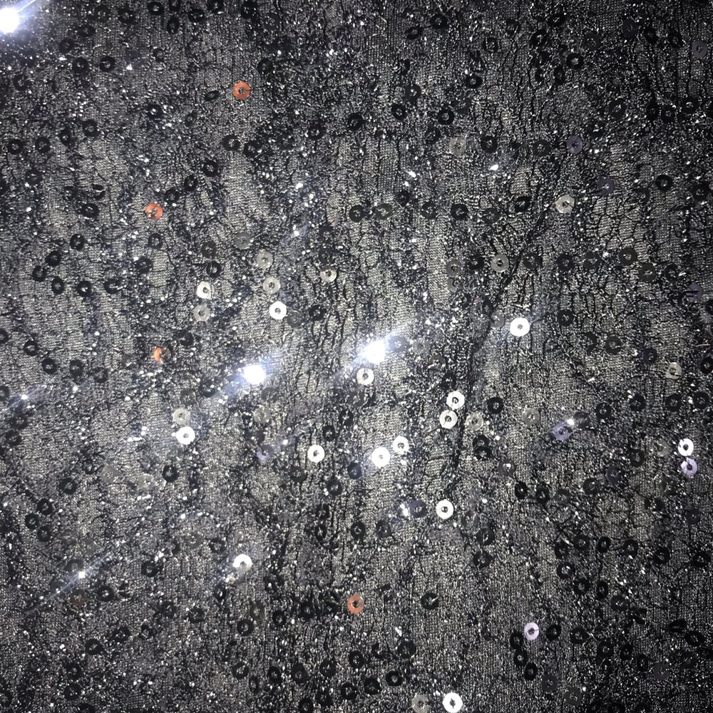 Little Black Sequin Lace Dress - Picture 3 of 3